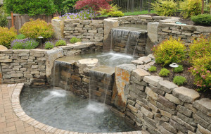 Pond Builders: Commercial Pond Construction: Pond and waterfall